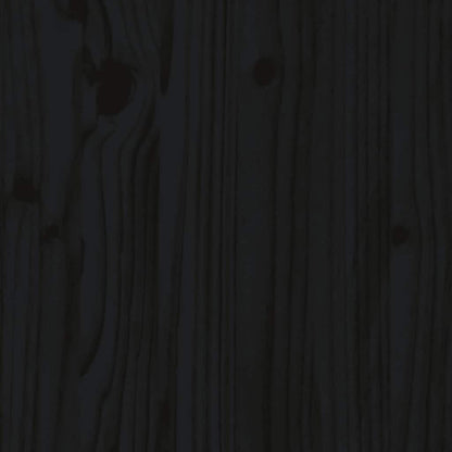 Middle Sofa Black 120x80 cm Solid Wood Pine