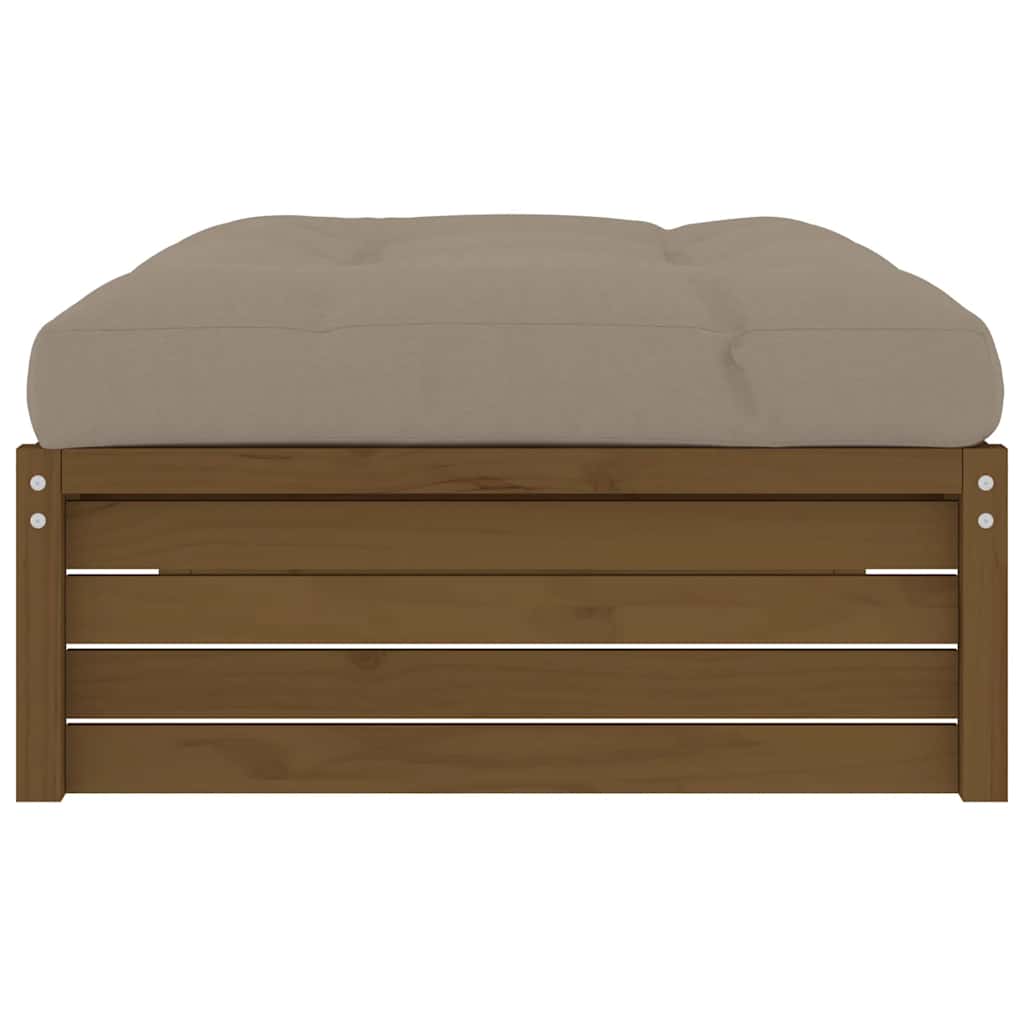 Garden Footstool Honey Brown 120x80 cm Solid Wood Pine