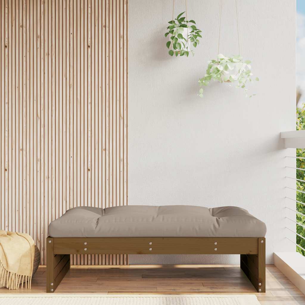 Garden Footstool Honey Brown 120x80 cm Solid Wood Pine
