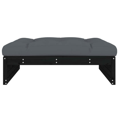Garden Footstool | Black, Anthracite | Solid pine wood | 120x80 cm