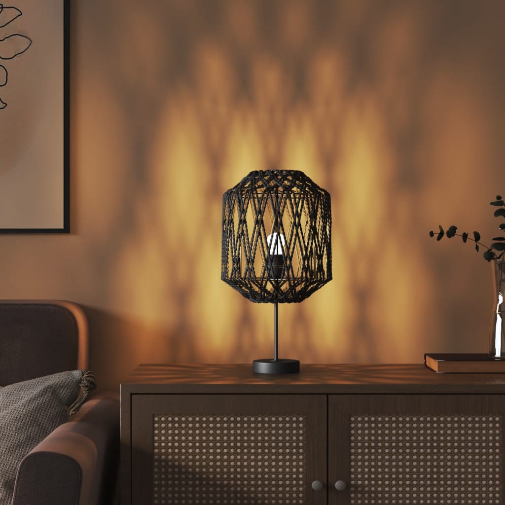 Lamp Shade Black Ø23x28 cm Iron and Paper