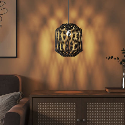 Lamp Shade Black Ø23x28 cm Iron and Paper