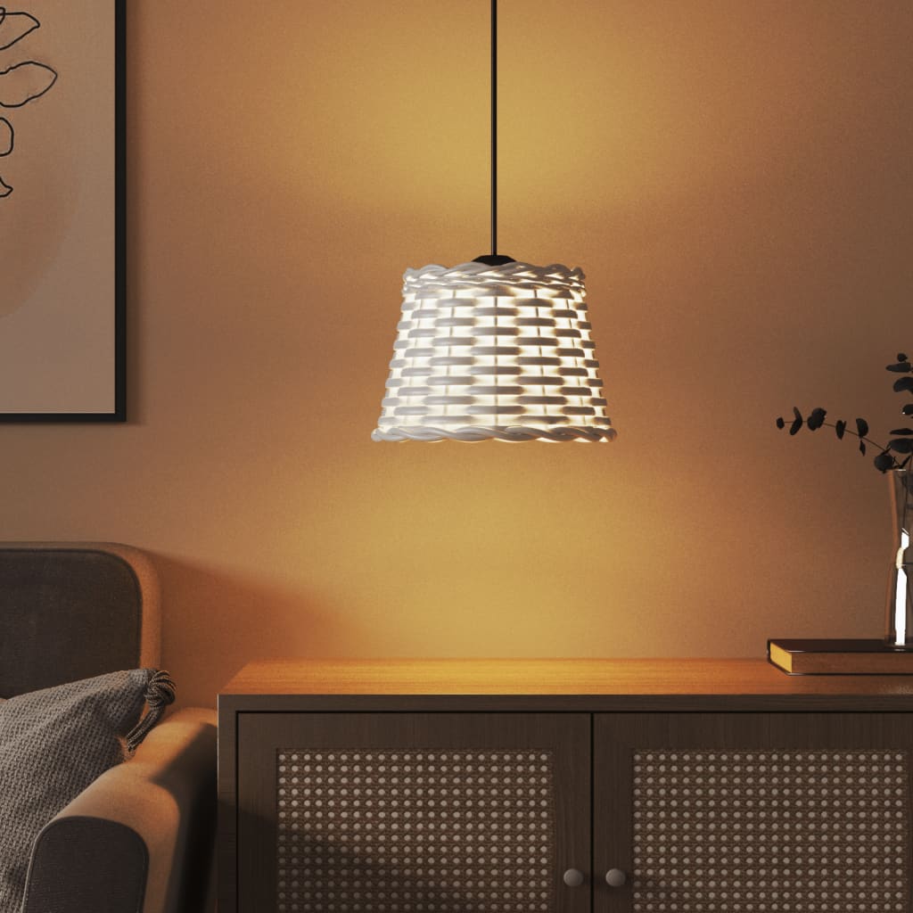 Ceiling Lamp Shade White Ø20x15 cm Wicker