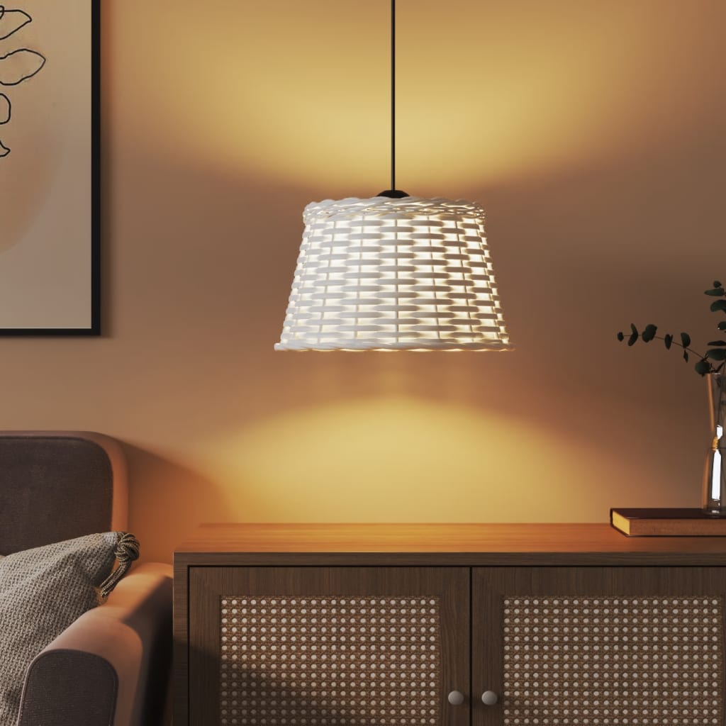 Ceiling Lamp Shade White Ø38x23 cm Wicker