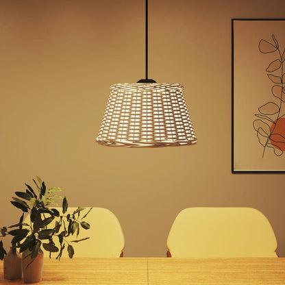 Ceiling Lamp Shade White Ø50x30 cm Wicker