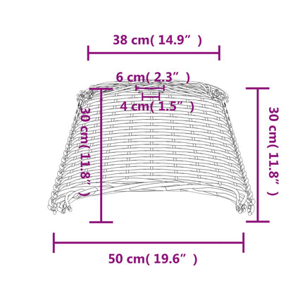 Ceiling Lamp Shade Brown Ø50x30 cm Wicker