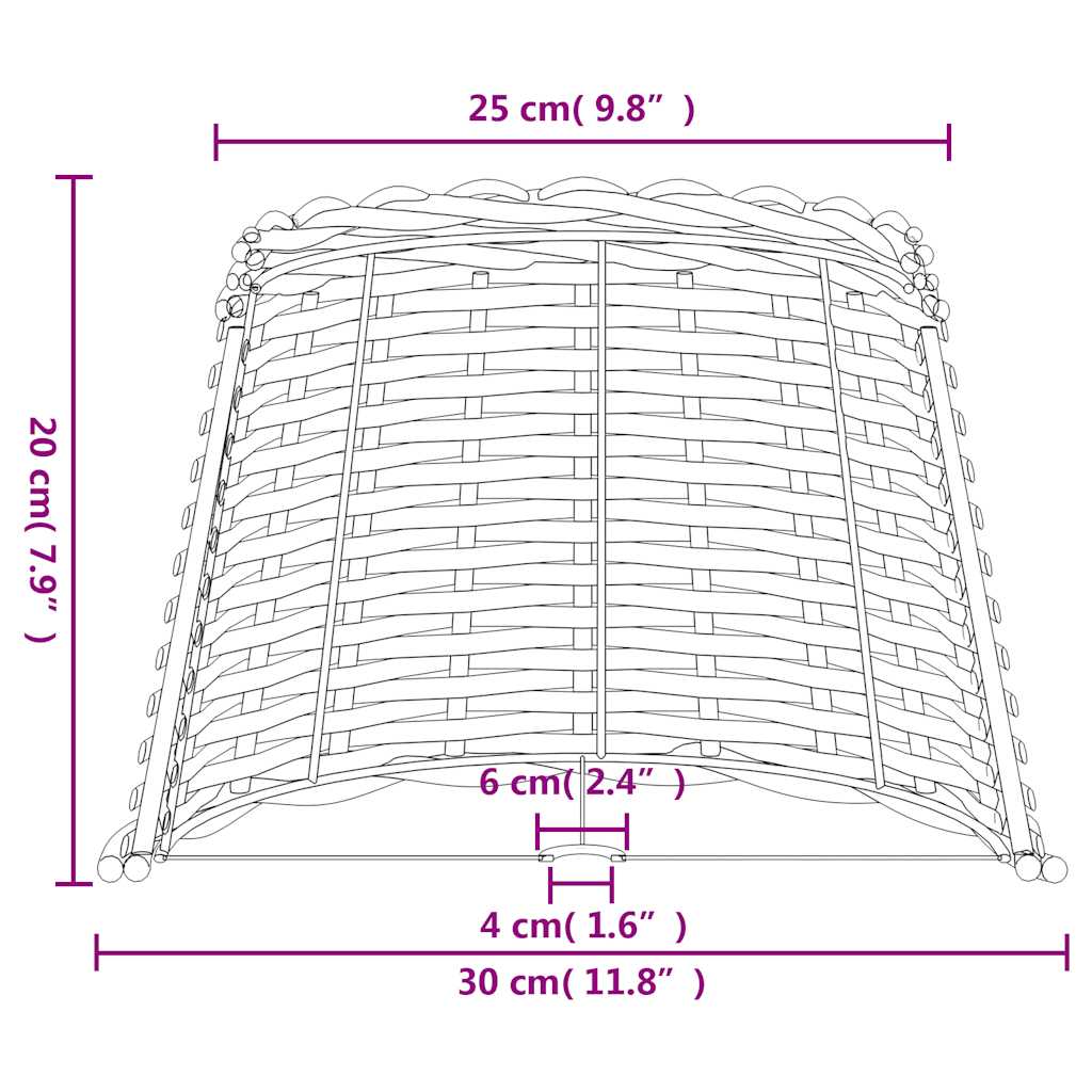 Lamp Shade Brown Ø30x20 cm Wicker