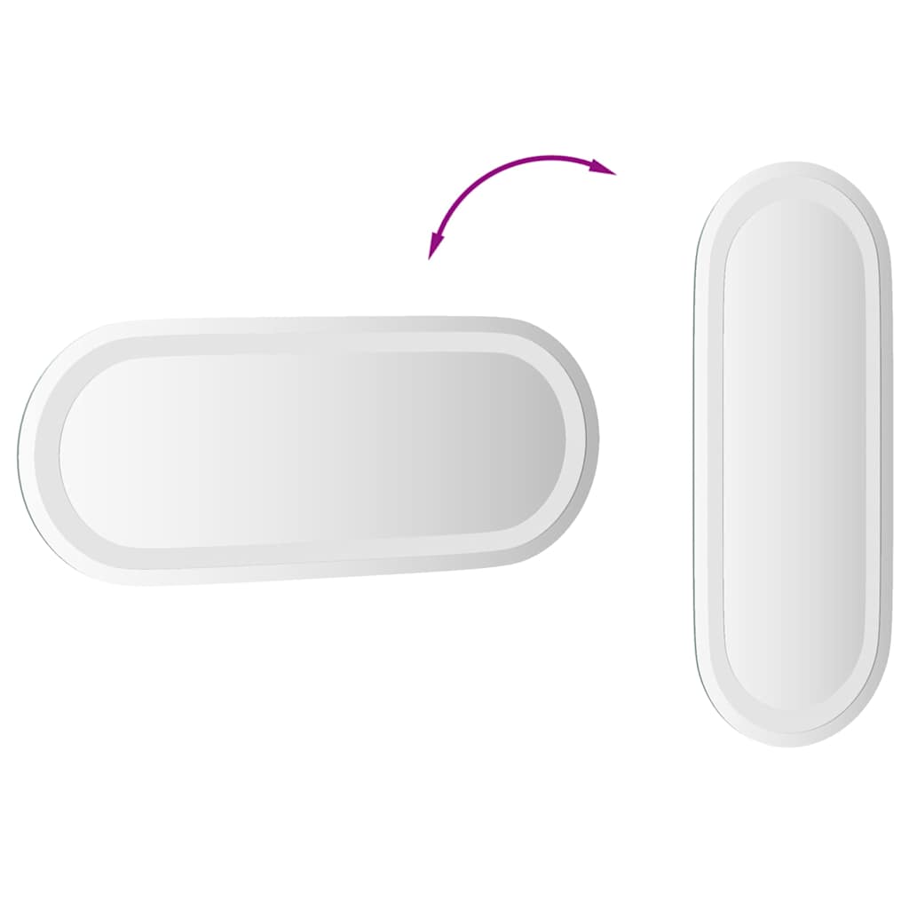 LED Bathroom Mirror 50x20 cm Oval