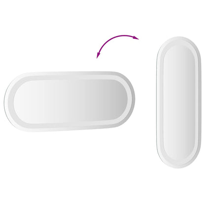 LED Bathroom Mirror 50x20 cm Oval