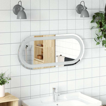 LED Bathroom Mirror 70x30 cm Oval