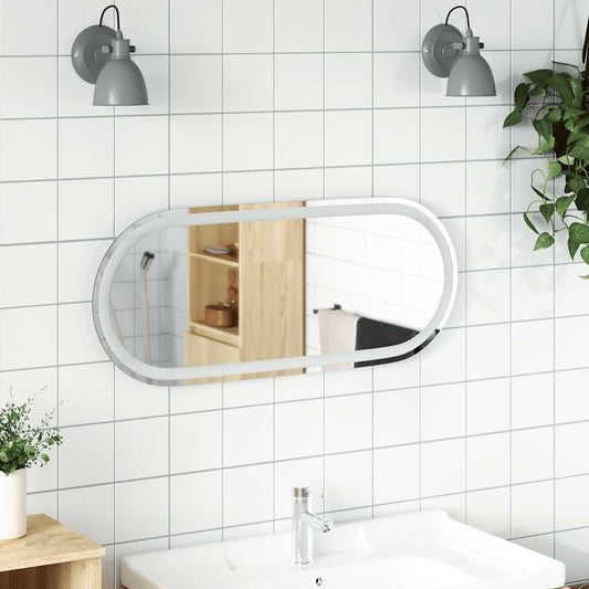 LED Bathroom Mirror 80x35 cm Oval