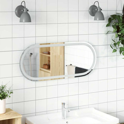 LED Bathroom Mirror 90x40 cm Oval