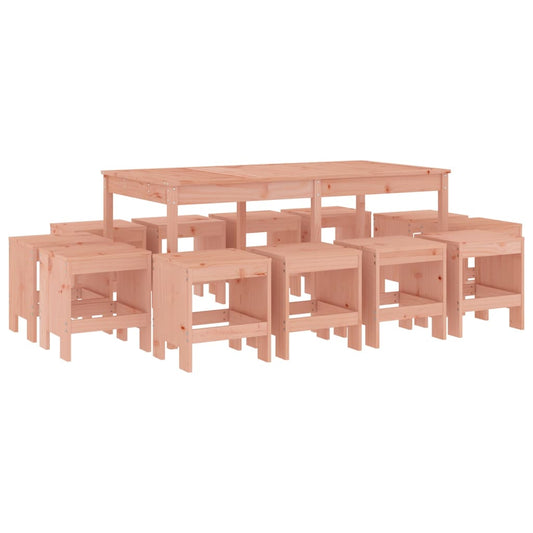 Garden Dining Set | Natural Wood | Solid Douglas wood | Seats Many