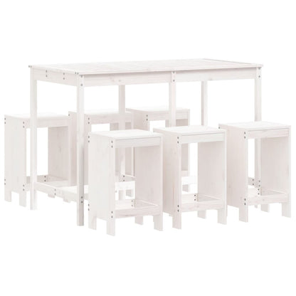 Garden Bar Set | White | Solid pine wood | Standard | Durable | Bar Set