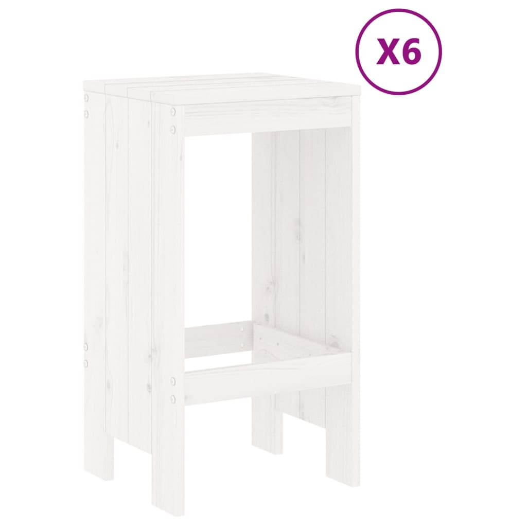 Garden Bar Set | White | Solid pine wood | Standard | Durable | Bar Set