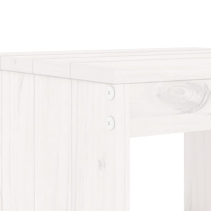 Garden Bar Set | White | Solid pine wood | Standard | Durable | Bar Set
