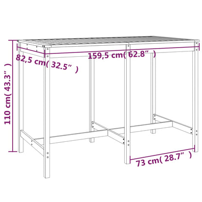 Garden Bar Set | White | Solid pine wood | Standard | Durable | Bar Set