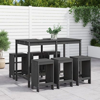 Garden Bar Set | Grey | Solid pine wood | Medium |  Simple