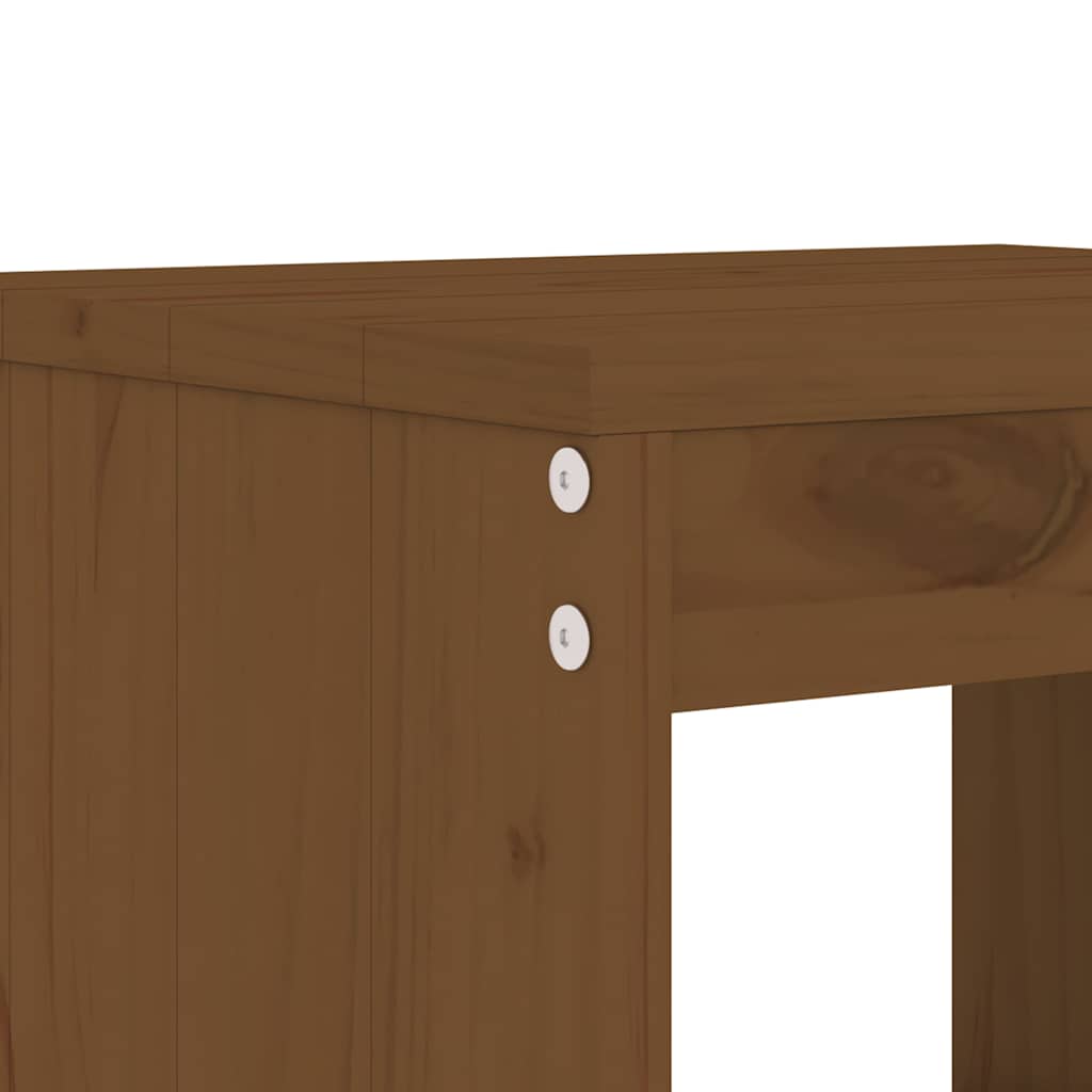 7 Piece Garden Bar Set Honey Brown Solid Wood Pine