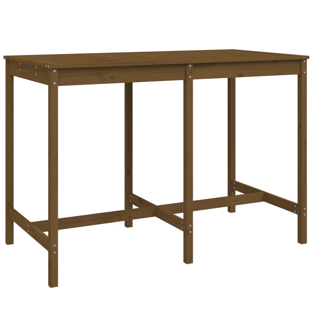 Garden Bar Set | Honey Brown | Solid Pine Wood | For 6 people
