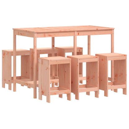 Garden Bar Set | Light Brown | Solid Douglas Fir Wood | Large