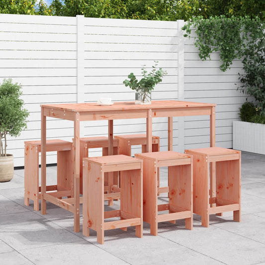 Garden Bar Set | Light Brown | Solid Douglas Fir Wood | Large