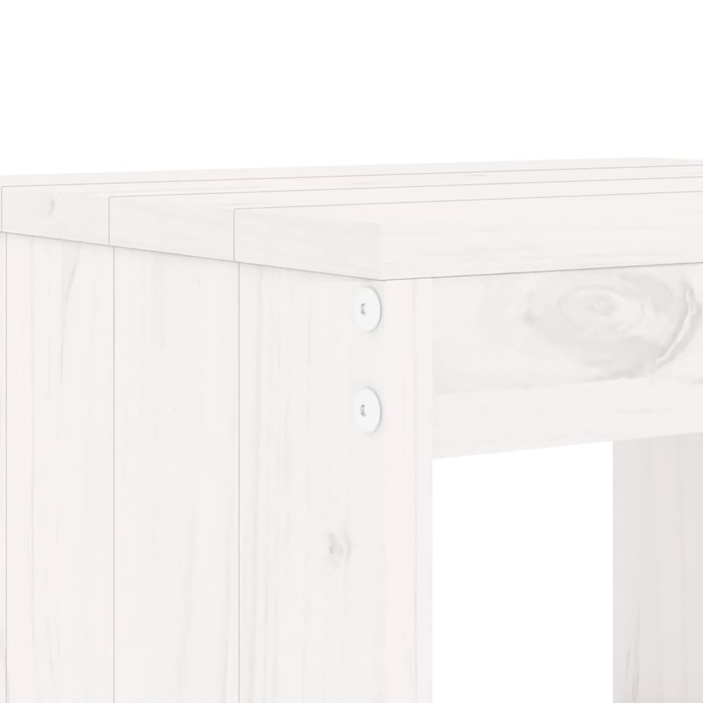 Garden Bar Set | White | Solid Pine Wood | Large | Seats up to Many