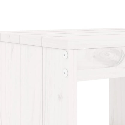 Garden Bar Set | White | Solid Pine Wood | Large | Seats up to Many