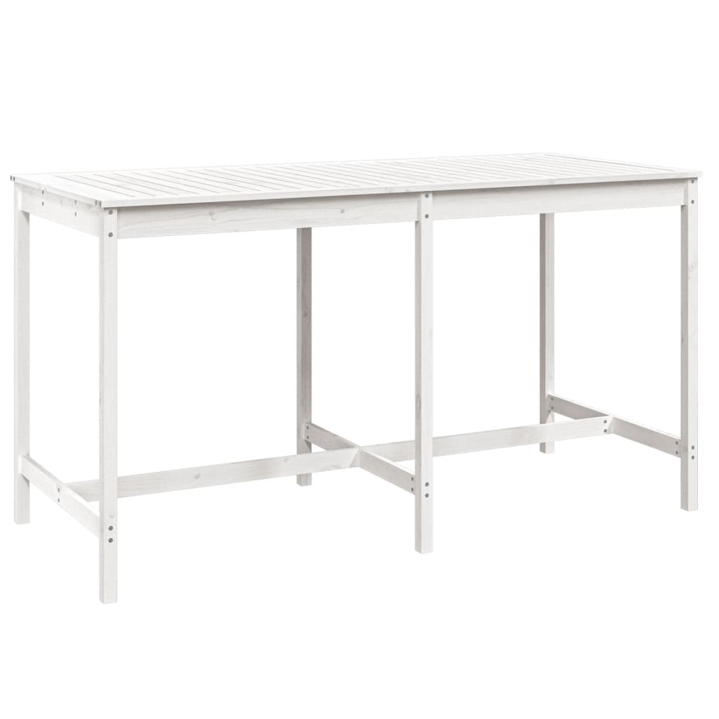 Garden Bar Set | White | Solid Pine Wood | Large | Seats up to Many