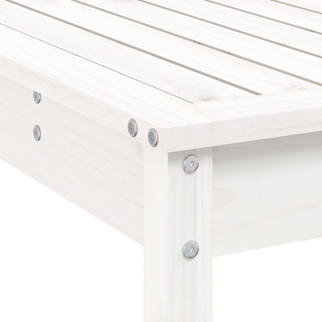Garden Bar Set | White | Solid Pine Wood | Large | Seats up to Many