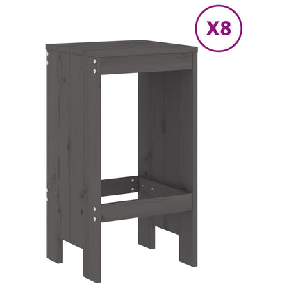 Garden Bar Set | Grey | Solid pine wood | Large | Minimalistic