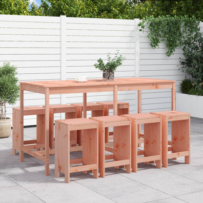 Garden Bar Set | Natural Wood | Solid Douglas Wood | Table for 8