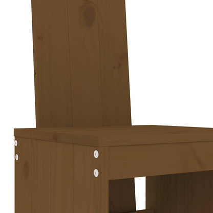 5 Piece Garden Bar Set Honey Brown Solid Wood Pine