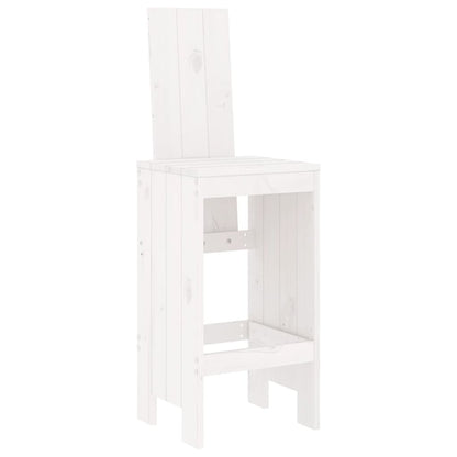 Garden Bar Set | White | Solid Pine Wood | Seats 6 | Footrest