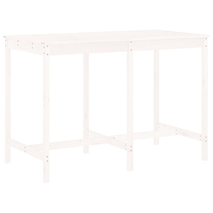 Garden Bar Set | White | Solid Pine Wood | Seats 6 | Footrest