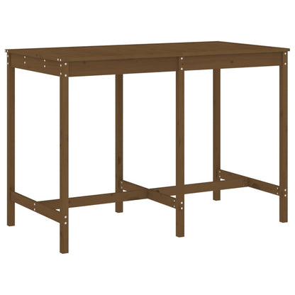 Garden Bar Set | Honey Brown | Solid Pine Wood | Large | Footrest