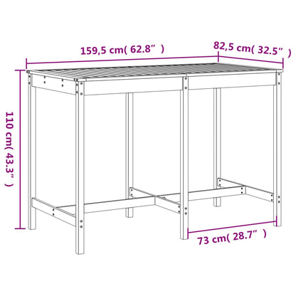 Garden Bar Set | Natural Wood | Solid Douglas Fir Wood
