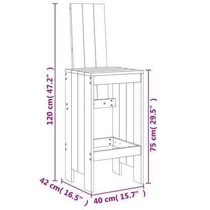 Garden Bar Set | Natural Wood | Solid Douglas Fir Wood