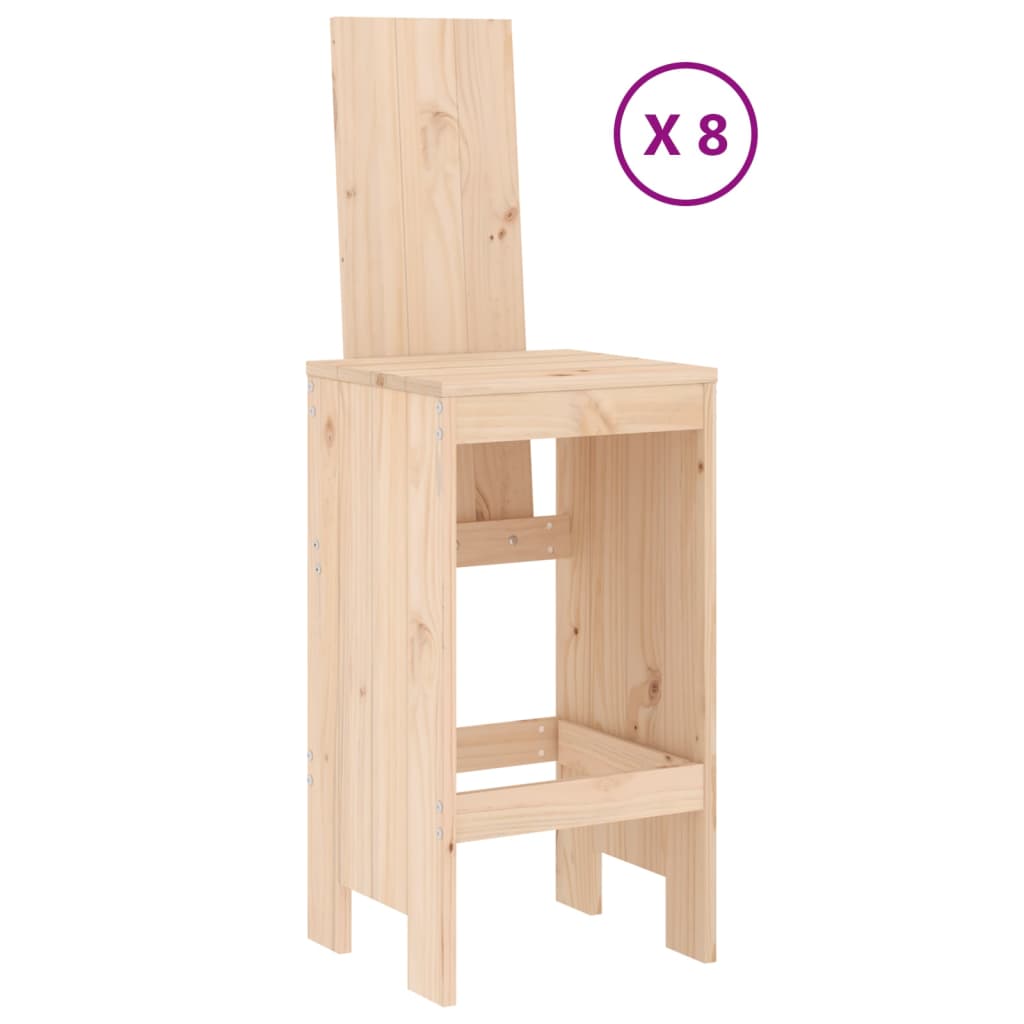 Garden Bar Set | Natural Pine | Solid Pine Wood | Large | Seats Lots