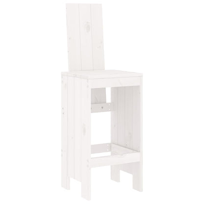 Garden Bar Set | White | Solid pine wood | Large | Footrest