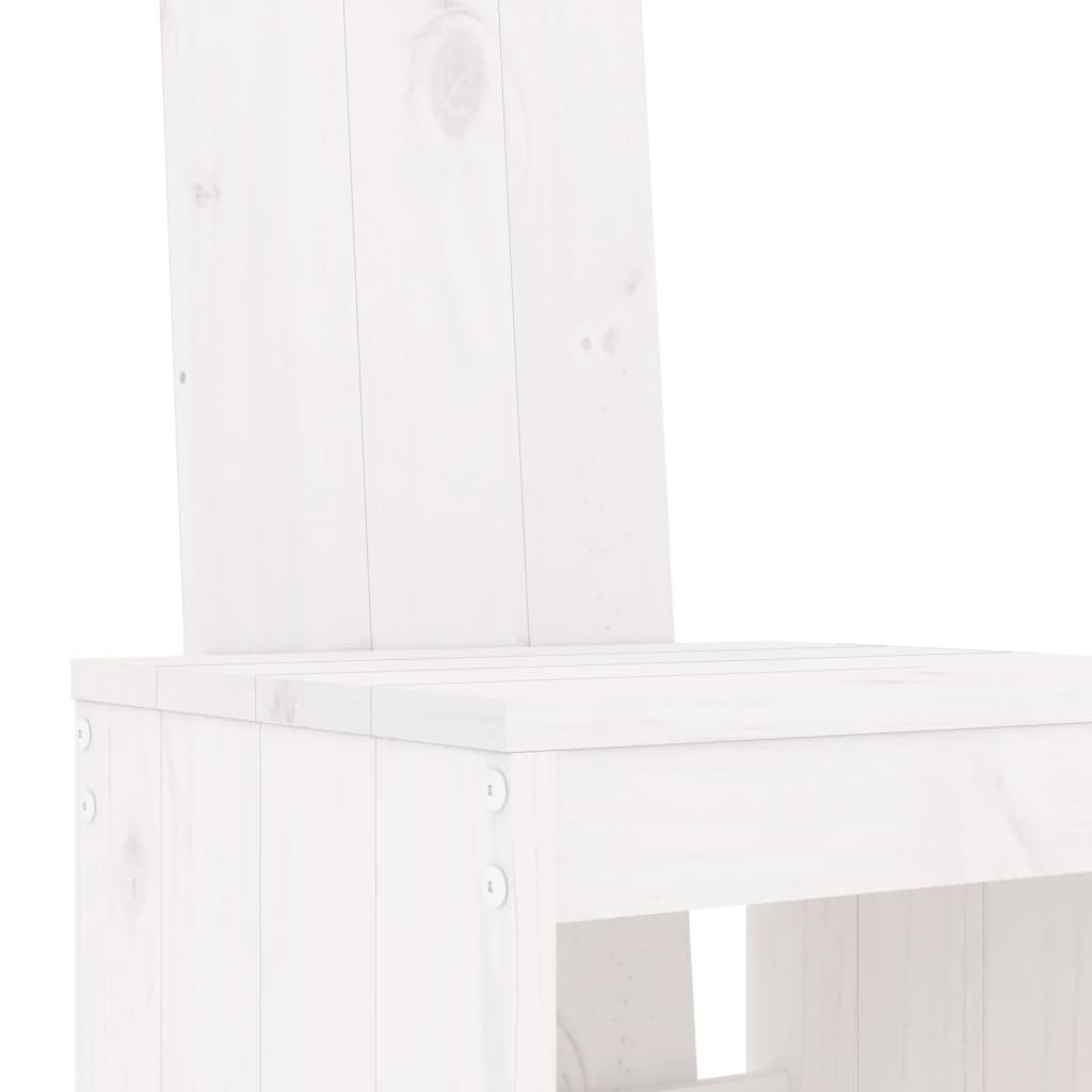 Garden Bar Set | White | Solid pine wood | Large | Footrest