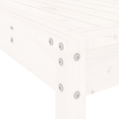 Garden Bar Set | White | Solid pine wood | Large | Footrest