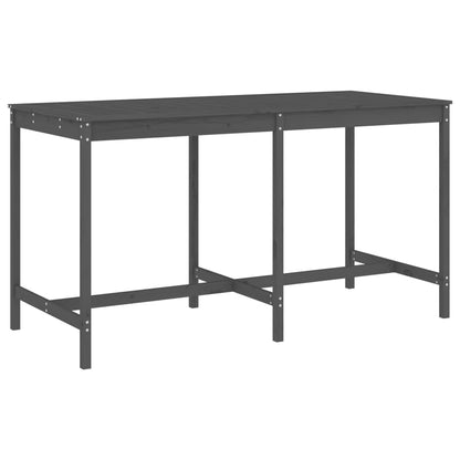 Garden Bar Set | Grey | Solid Pine Wood | Large | Footrest