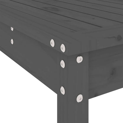 Garden Bar Set | Grey | Solid Pine Wood | Large | Footrest