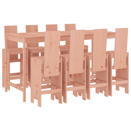 Garden Bar Set | Natural Wood | Solid Douglas Wood | Table for 8