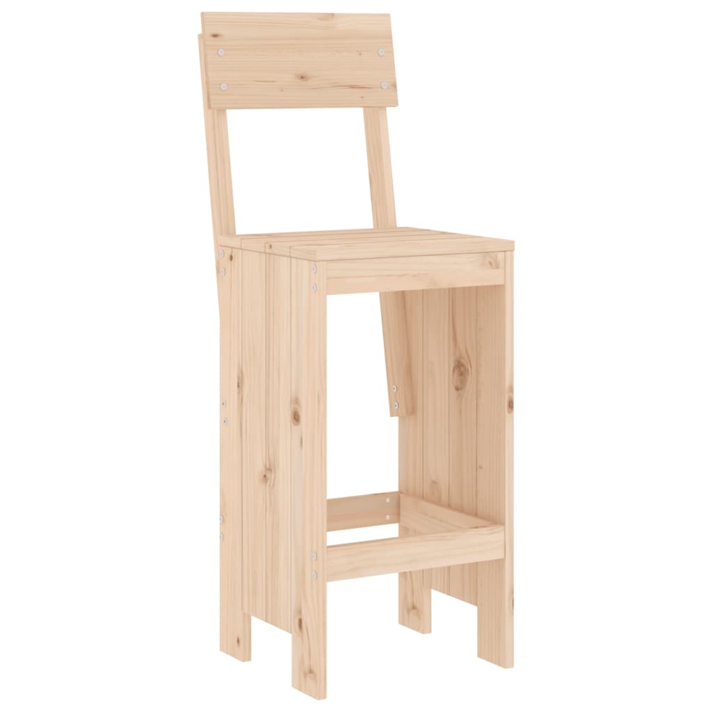 Garden Bar Set | Natural | Solid pinewood | 7 Piece Set | Footrest