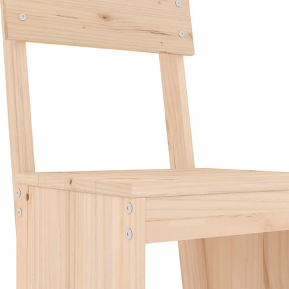 Garden Bar Set | Natural | Solid pinewood | 7 Piece Set | Footrest
