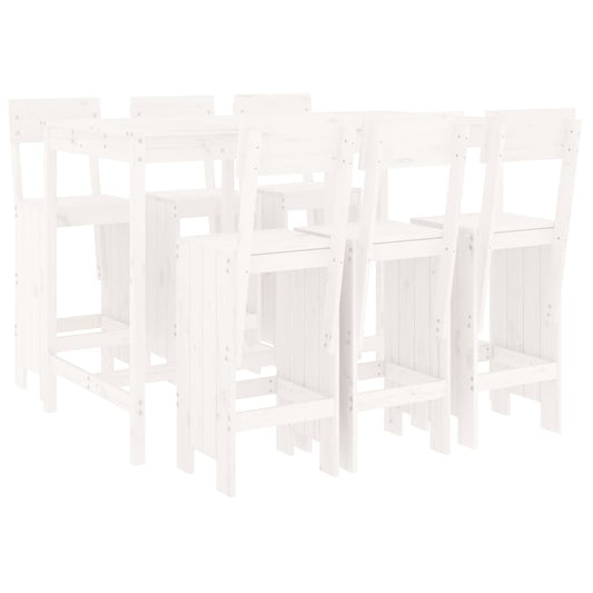Garden Bar Set | White | Solid pine wood | Regular |  Durable