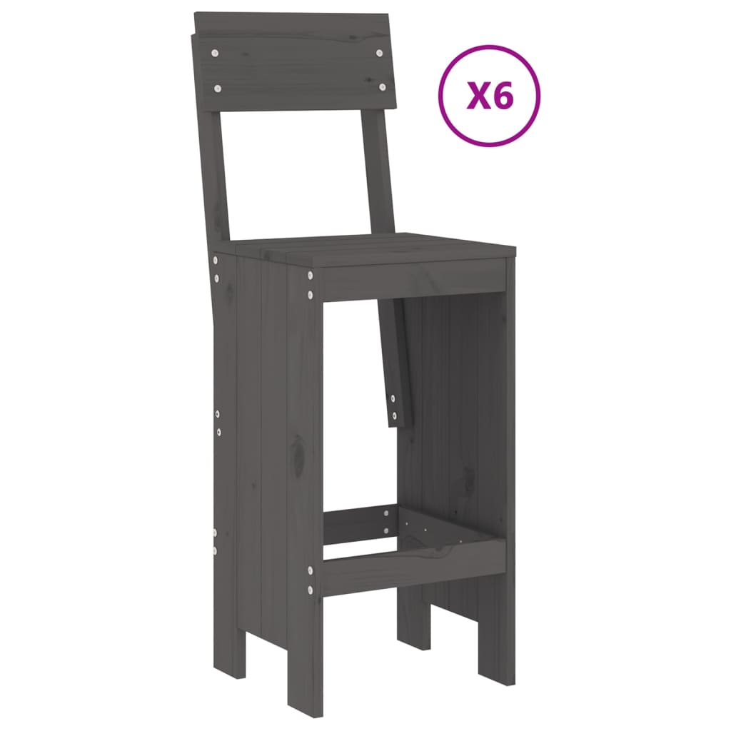 Garden Bar Set | Grey | Solid pine wood