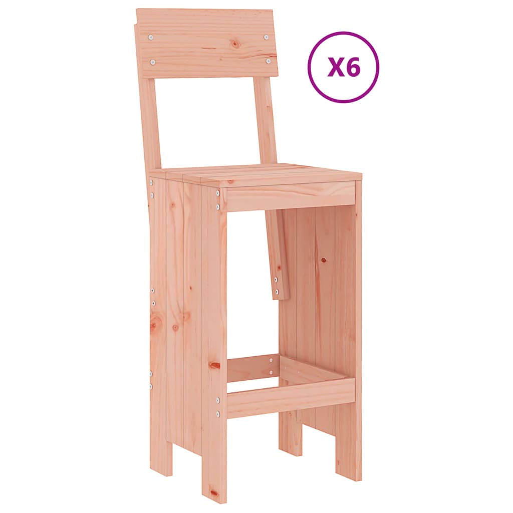 Garden Bar Set | Natural Wood | Solid Douglas Fir Wood | Large | Footrest
